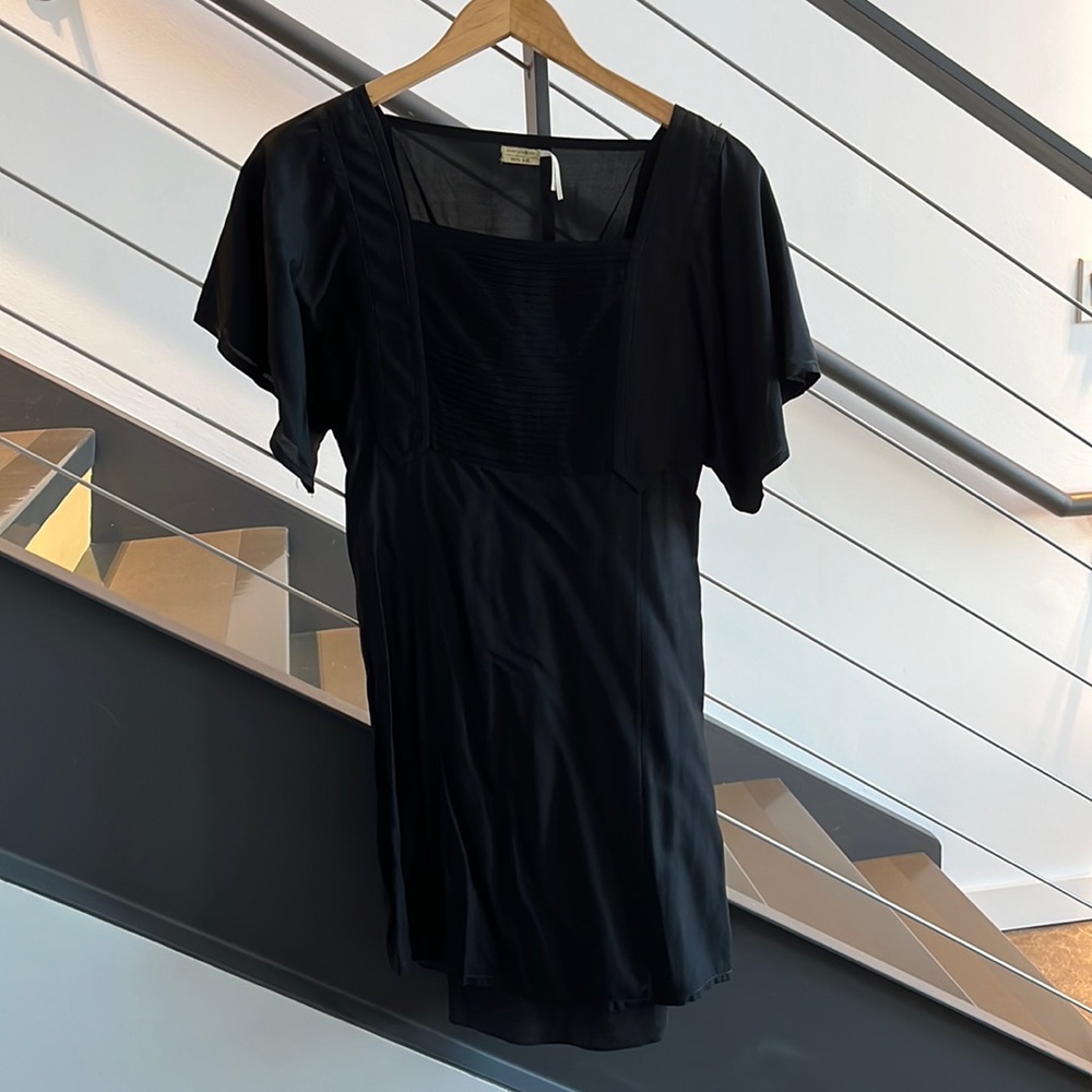 Max Studio 100% silk black dress
